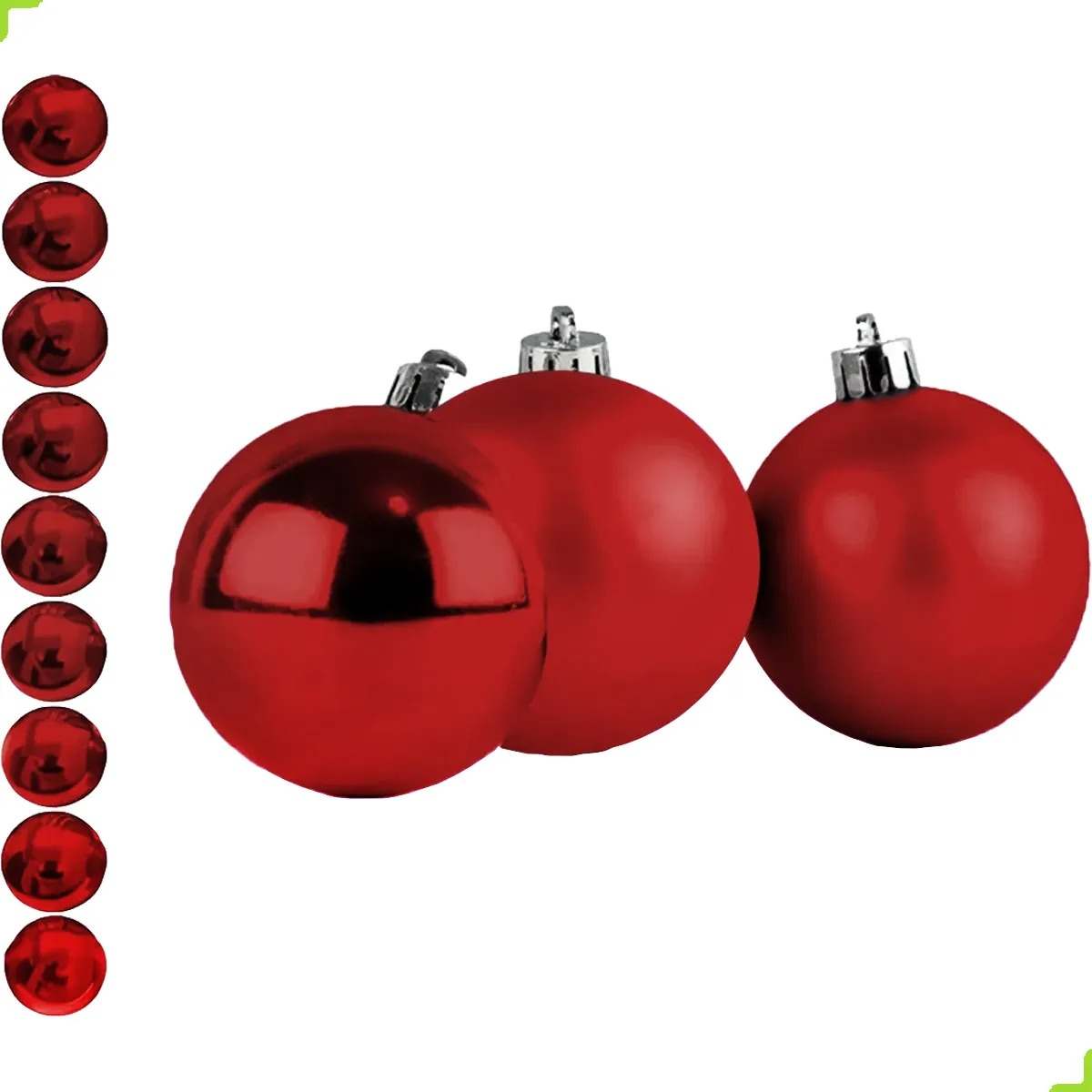 BOLA NATAL 4CM C/15 VERMELHO